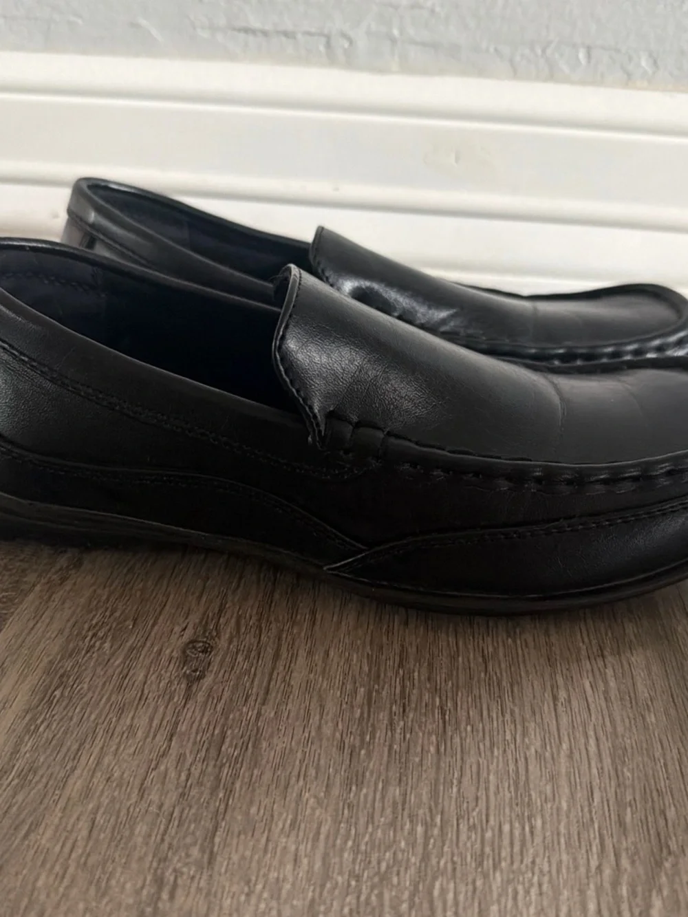 Deer Stags Black Kids' Slip-On Dress Loafers